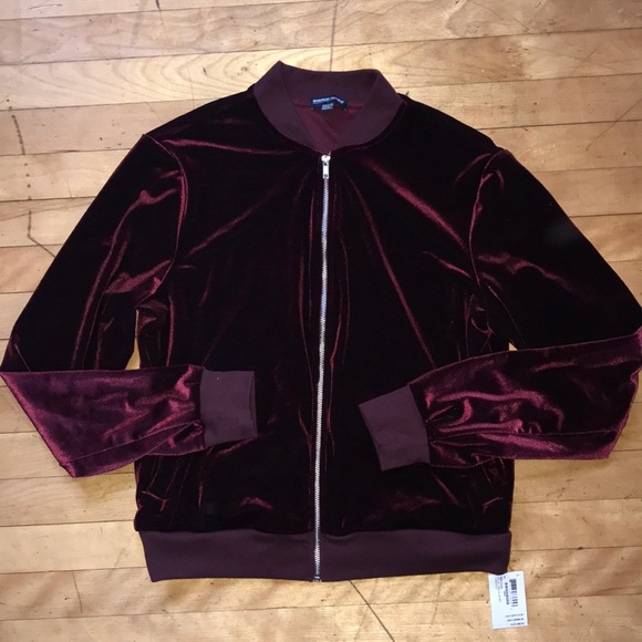 American Apparel Jackets & Blazers - American Apparel velvet Amelia jacket Cabernet
